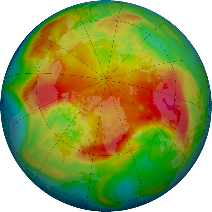 Arctic ozone map for 21 February 2002